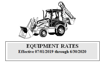 Text Box: EQUIPMENT RATES         Effective 07/01/2019